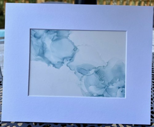 Alcohol Ink Painting: Blue Cloud