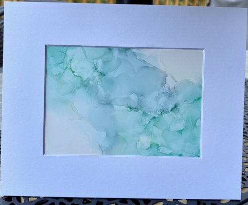 Alcohol Ink Painting: Seafoam Cloud