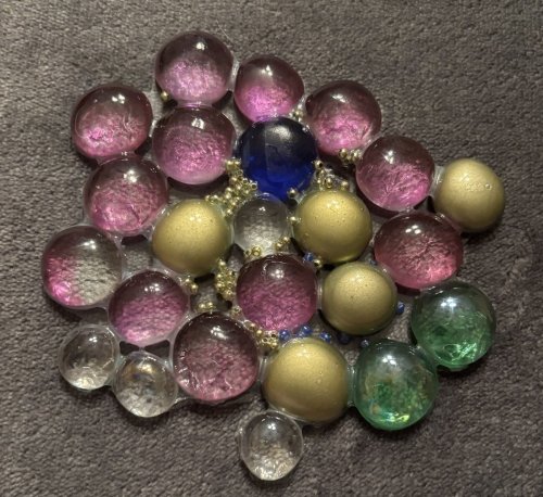 Sun Catcher: pink, gold, multi stones